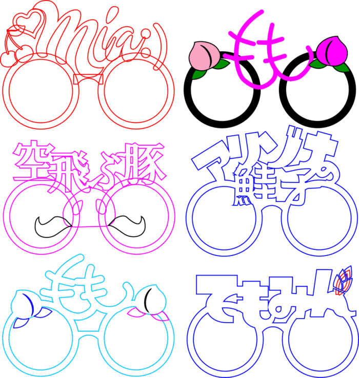 オリジナルデザイン眼鏡ラフスケッチ