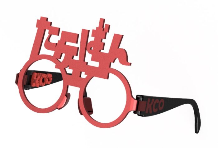 デザイナーと相談しながら作れる、オリジナル伊達めがね　たーばんケエコ