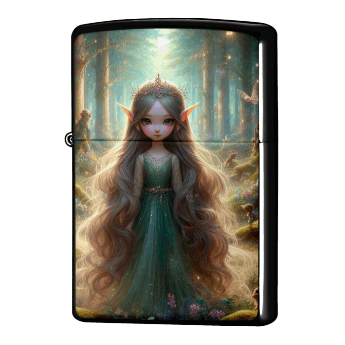 ロング髪の森の女王エルフジッポーライターZIPPO