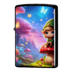 キノコとちょうちょとエルフのジッポーライターZIPPO