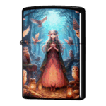 ふくろうと願いをこめるエルフジッポーライターZIPPO