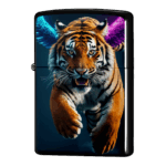 空飛ぶ虎が行進を続けるデザインジッポーライターZIPPO