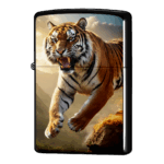 駆け抜ける飛び上がる炎の虎ジッポーライターZIPPO