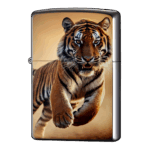 獲物を目掛けダッシュする虎のジッポーライターZIPPO