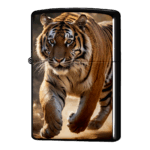 獰猛な目で走る虎のジッポーライターZIPPO