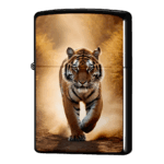 砂煙をあげながら歩く虎のジッポーライターZIPPO