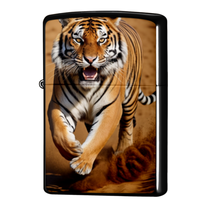 砂の上を走る虎ジッポーライターZIPPO