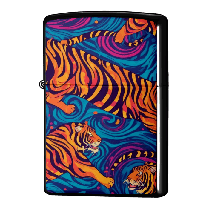 虎が柄になった風雲虎柄ジッポーライターZIPPO