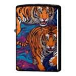二匹の虎が描かれるジッポーライターZIPPO