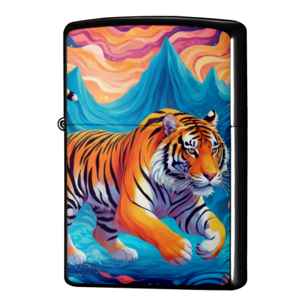意気揚々とした虎のイラストジッポーライターZIPPO