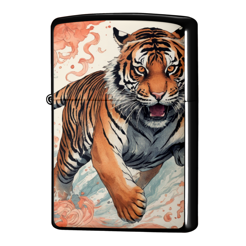 未使用】【希少】ZIPPO ジッポー 春山作 虎 笹 手彫り 虎が吼え 未使用】【希少】ZIPPO ジッポー 春山作 虎 笹 手彫り 虎が吼え