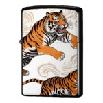 虎が虎にのしかかるイラスト和柄ジッポーライターZIPPO