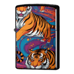 虎社会を描いたイラストのジッポーライターZIPPO