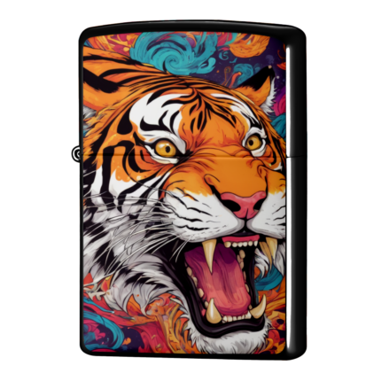 虎が牙をむいたオリジナルジッポーライターZIPPO