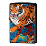魔獣虎の登場イラストジッポーライターZIPPO