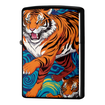 魔獣虎の登場イラストジッポーライターZIPPO