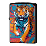 小走りの虎イラストデザインジッポーライターZIPPO