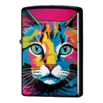 にゃんこの真顔がかわいい猫イラストジッポーライターZIPPO