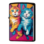 ツインジャンプの猫ジッポーライターZIPPO