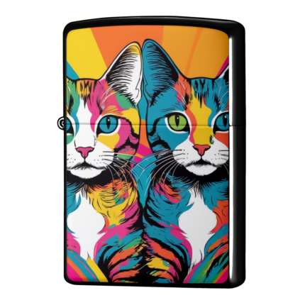2匹の猫が見つめるその先は?ジッポーライターZIPPO