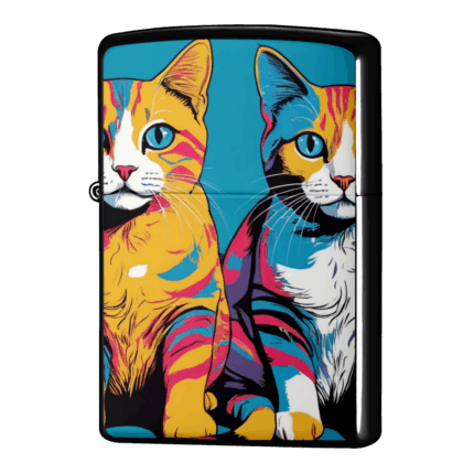 2匹の猫何を思う?ジッポーライターZIPPO