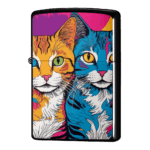 目の色を変えたにゃんこの猫ジッポーライターZIPPO