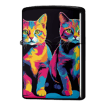 ツインにゃんこの揺るがぬ思いジッポーライターZIPPO