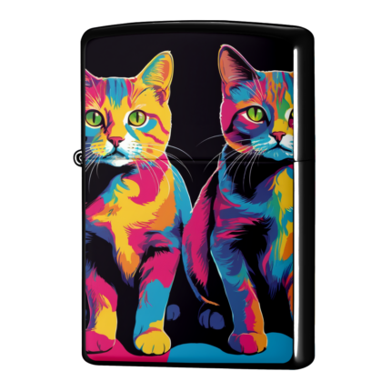 ツインにゃんこの揺るがぬ思いジッポーライターZIPPO