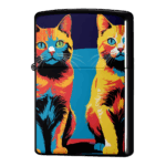 負けない心得を持つ猫のジッポーライターZIPPO