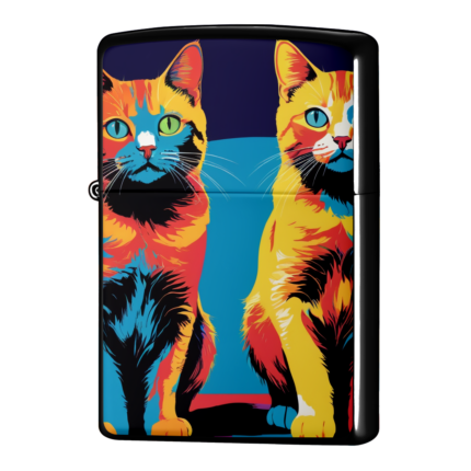負けない心得を持つ猫のジッポーライターZIPPO