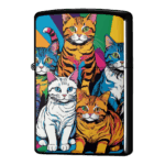 猫たちの朝イラストジッポーライターZIPPO