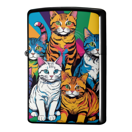 猫たちの朝イラストジッポーライターZIPPO