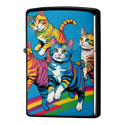 猫の運動会イラストジッポーライターZIPPO