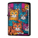 そんなに見ないで！猫イラストジッポーライターZIPPO