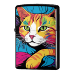 ホカホカベッドの猫イラストジッポーライターZIPPO