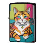 お部屋はあったかいニャ!猫ジッポーライターZIPPO