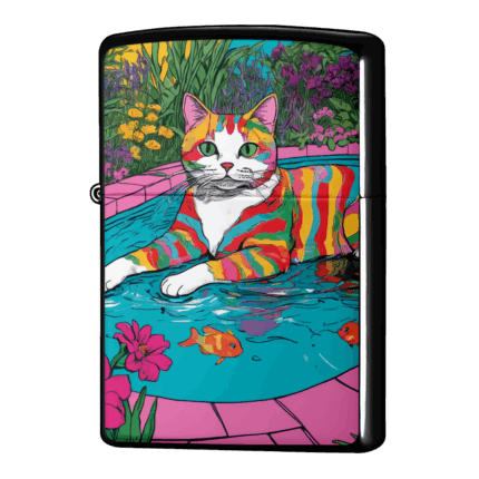 水遊びは大好き猫ジッポーライターZIPPO