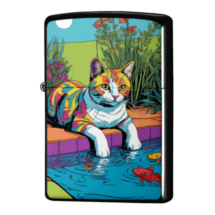 手が暑いんだニャーの猫ジッポーライターZIPPO