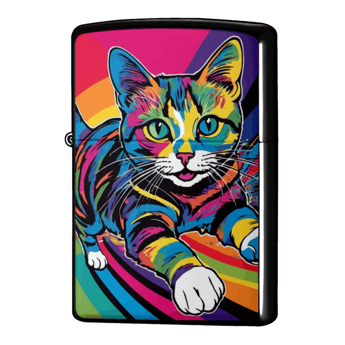 たのしくてしかたがないにゃんこ猫ジッポーライターZIPPO