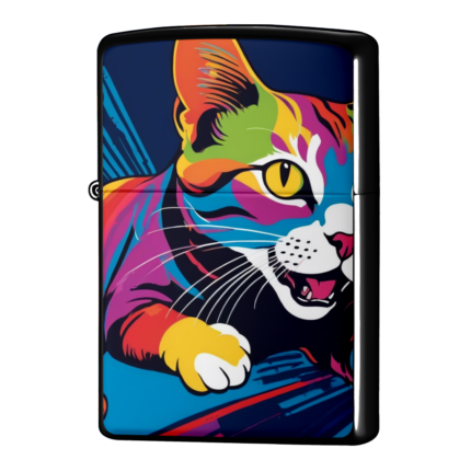 悪だくみをしているにゃんこ猫ジッポーライターZIPPO