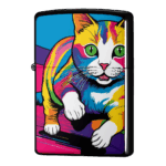 おどろきましたのよ猫のジッポーライターZIPPO