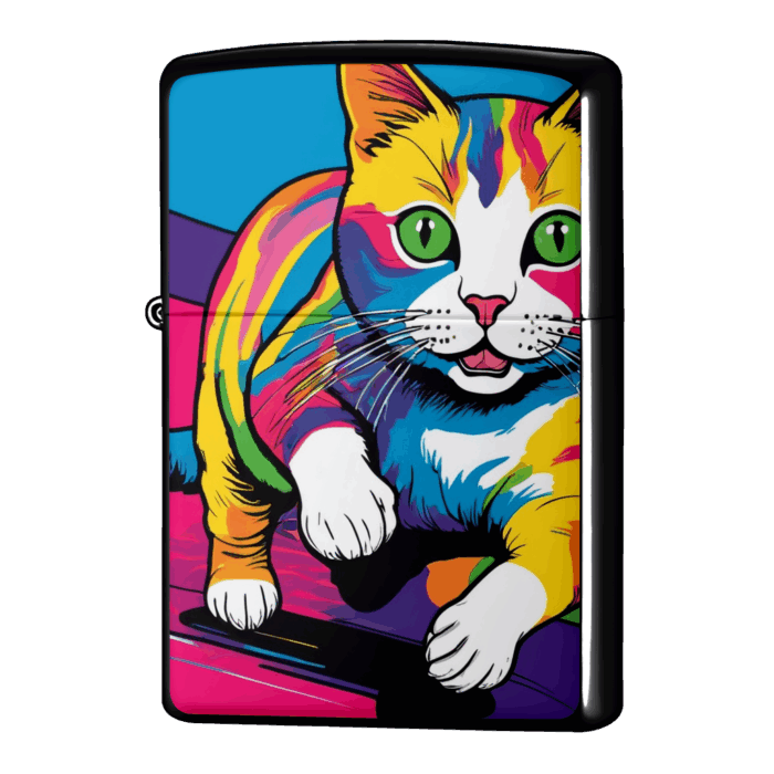 おどろきましたのよ猫のジッポーライターZIPPO