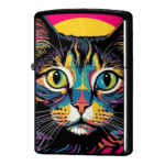 朝日が出てきたよ猫のジッポーライターZIPPO