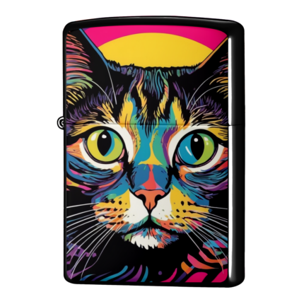 朝日が出てきたよ猫のジッポーライターZIPPO