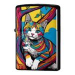 木の上でくつろぐ猫ジッポーライターZIPPO