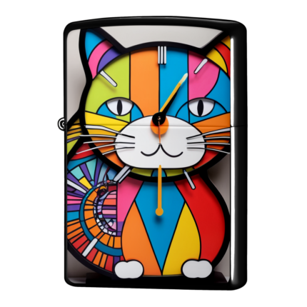 猫型置時計デザインジッポーライターZIPPO
