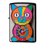 にゃんこの置時計デザインジッポーライターZIPPO