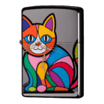犬じゃないよ時計の猫ジッポーライターZIPPO