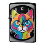 スタイルなんて気にしにゃいにゃんこ時計の猫ジッポーライターZIPPO