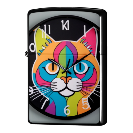 スタイルなんて気にしにゃいにゃんこ時計の猫ジッポーライターZIPPO